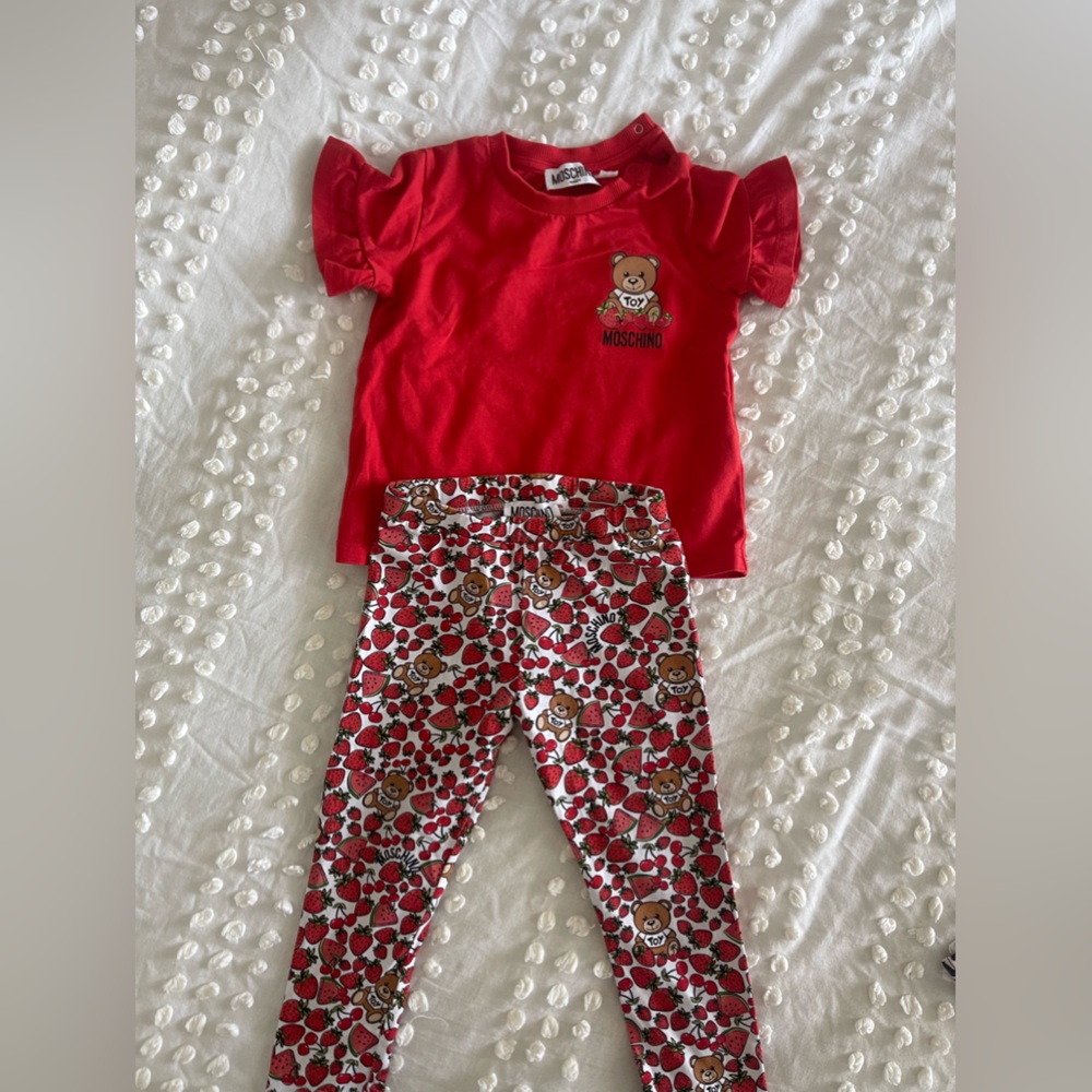 Moschino baby matching set size 18-24mo
